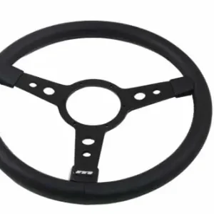 A Buen Precio Volante de Dirección de 15" y 3 Radios en Vinilo Color Negro sin Piña (GI005)