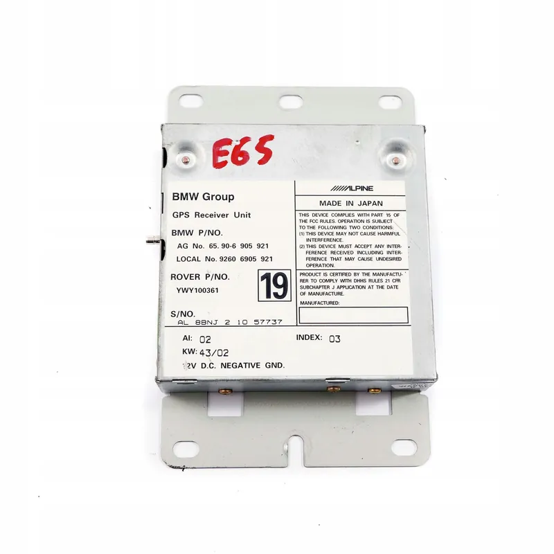 Oferta Limitada BMW X5 E39 E46 E53 E65 GPS Receptor Unidad De Control Modulo Japon 6905921